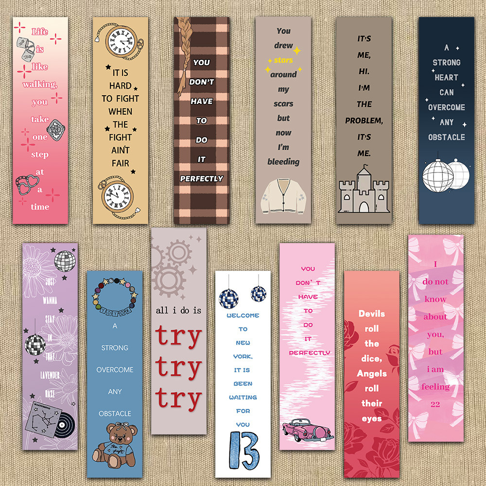 

30PCS Taylor Lyrics Bookmarks Artistic Creative Reading Paper Bookmarks Suitable for Decorating Reading Pages Book Annotation