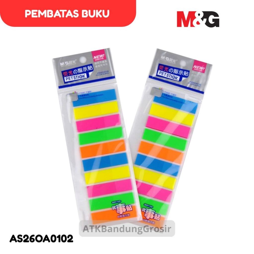 

M&G Index & Mark Sticky Notes YS-22 10 Colors 48 x 12 mm #AS26OA102 Penanda M&G 10 Warna - SHABQ