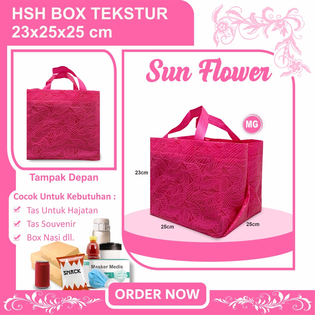 

[LUSINAN] Tas Hajatan Tas Berkat Goodie Bag Tasyakuran Tas Nasi Box 24x24 Tas Tekstur 23x25x25