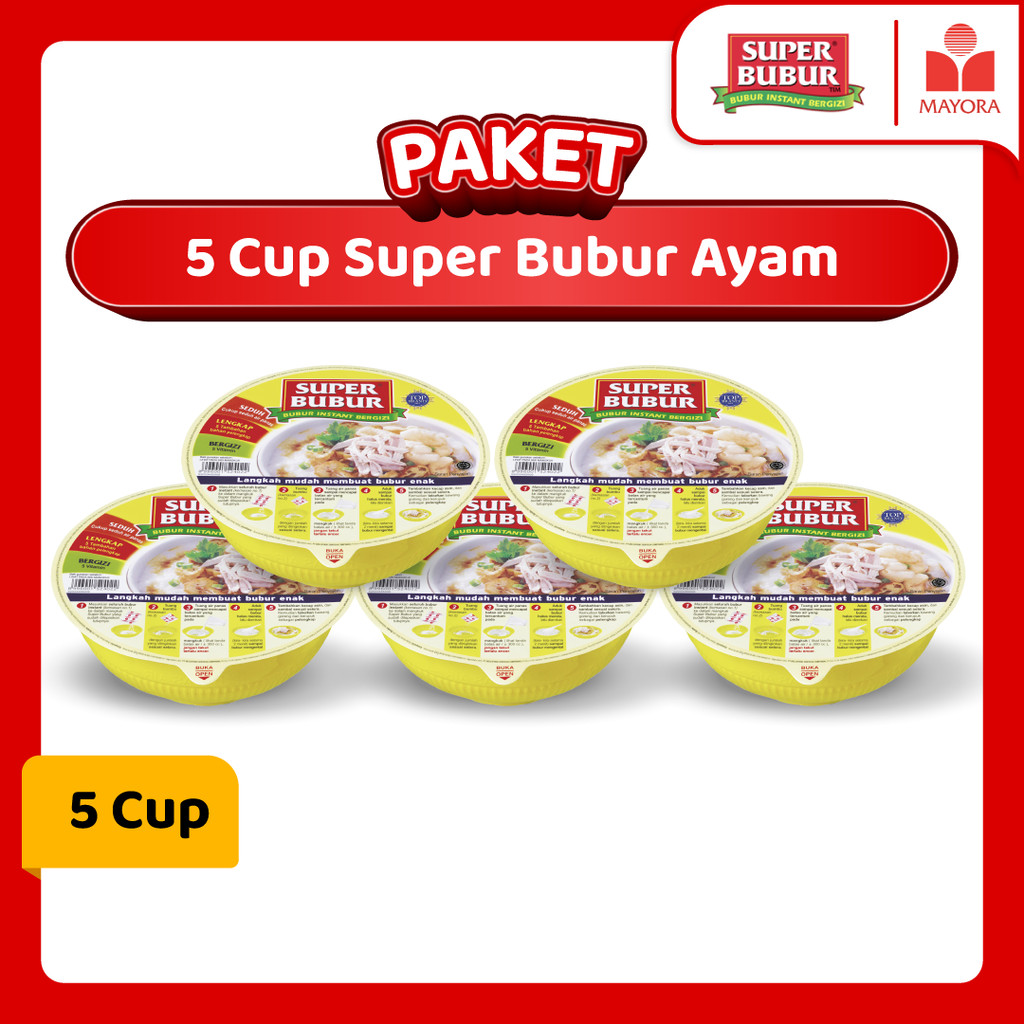 

Paket 5 Cup Super Bubur Ayam 64 gram