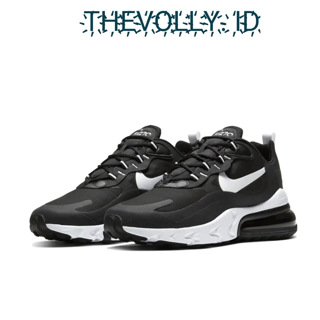Sepatu Nike Air Max 270 React Black White BNIB Original / Sneakers Pria