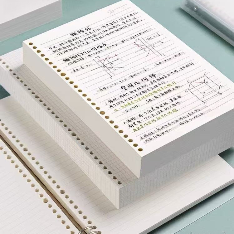 

60 Lembar Loose-leaf Notebook Refill Isi Binder A5/B5 80 GSM Paper Isi File Binder 20 Holes A5, 26 Holes B5 Bahan Book Paper