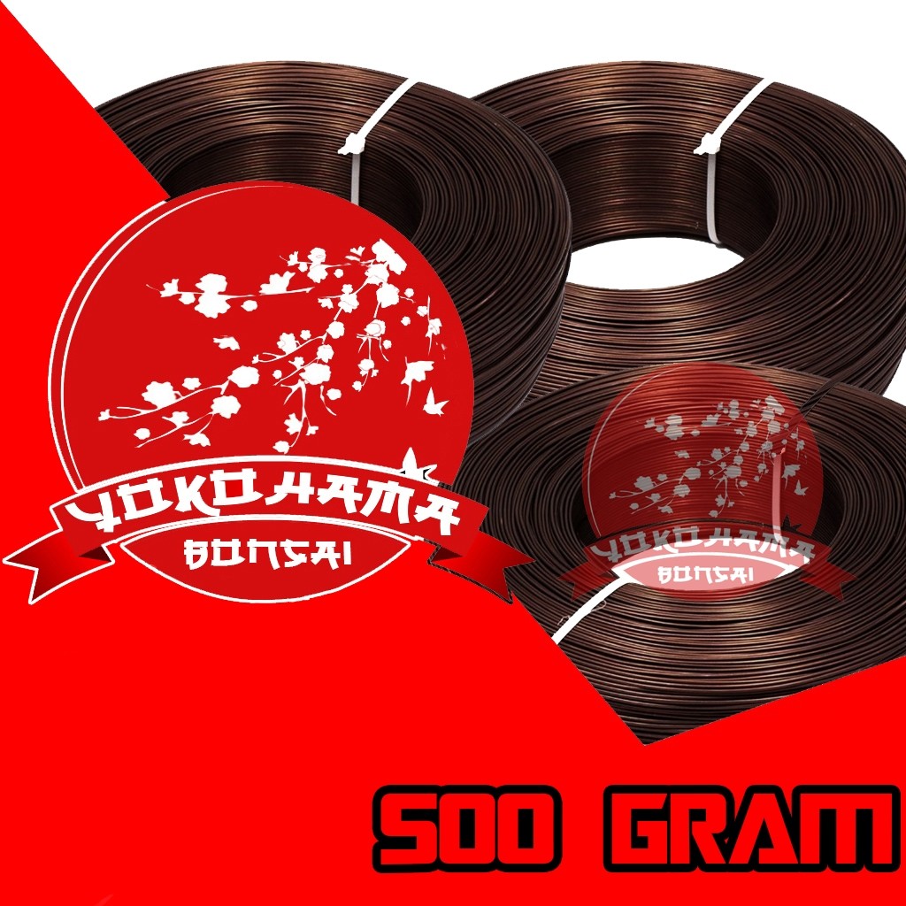 YOKOHAMA BONSAI - Alat bonsai,kawat bonsai cokelat maron roll 500gram alumunium