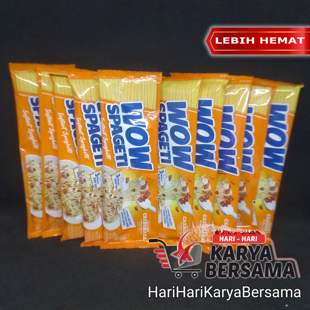 

MIE INSTAN WOW MIE SPAGETI INSTAN CREAMY CARBONARA PACK 10'S X 88GR