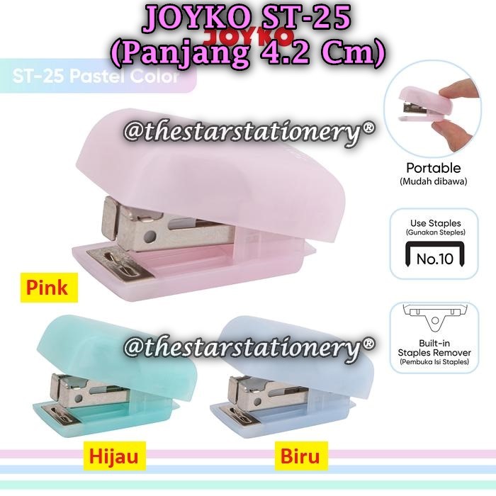 

(1 Biji) Stapler JOYKO ST-25 Mini / JOYKO Stapler Stepler Jepretan ST-25 Pastel (1 Biji)