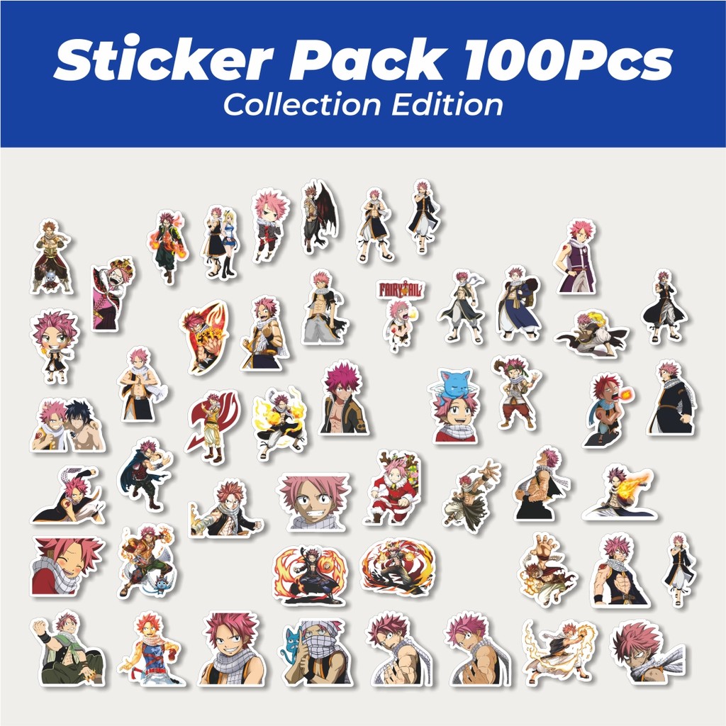 

Hot Stiker Anime Series Fairy Tail Character Natsu Dragneel Lucu Anti Air Stikers Berperekat Waterproof Sticker Decal Buat Motor Helm Buku Journal Koper Casing HP Laptop Botol Minum