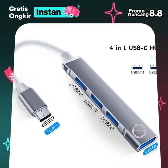 4 in 1 USB Type C HUB Kabel Adaptor USB Tipe C to USB 2.0 3.0 Macbook AIR PRO M1 IPAD ASUS LENOVO AC