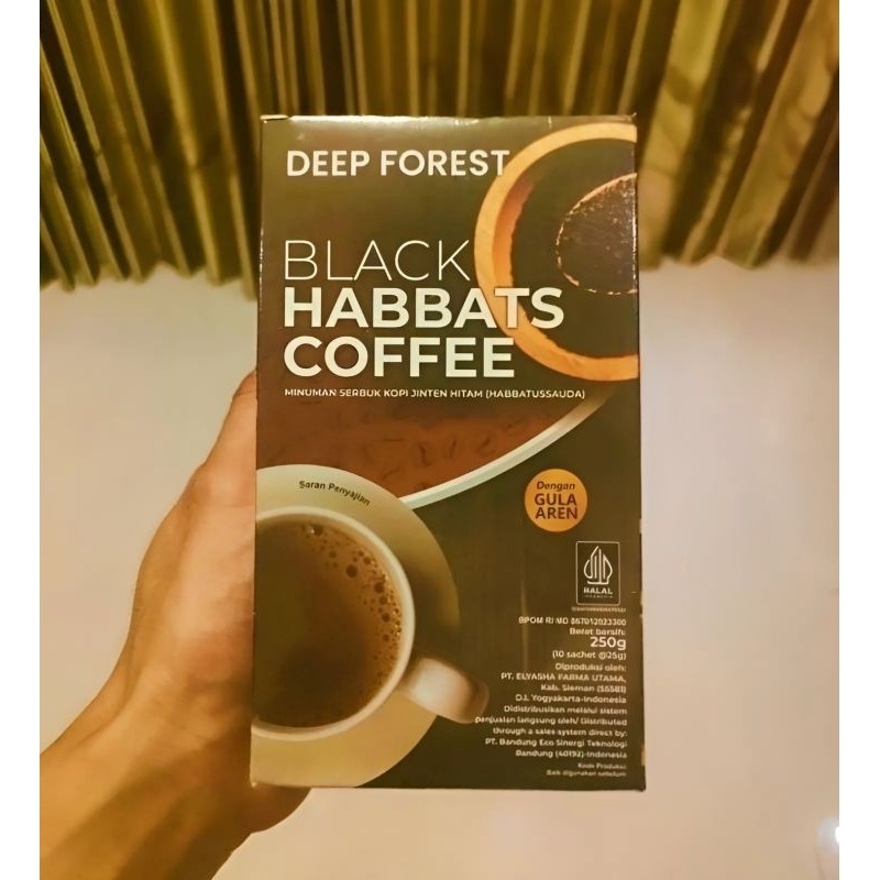 

Black habbats coffee original 100% bpom 1 box isi 10 sachet