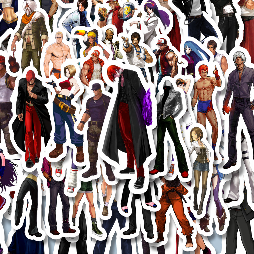 

100PCS Lucu Stiker Game Series King Of Fighter Character Mix 2 Stiker Aesthetic Stiker Anti Air Stikers Berperekat Waterproof sticker decal buat Motor Helm Buku Journal Koper Casing HP Laptop Botol Minum Hadiah anak
