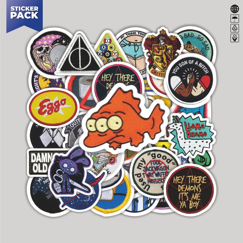 

[100PCS]Stiker Pack Stiker Patch V13 Aesthetic Vinyl Anti Air Dekorasi Sticker Laptop Buku Journal Koper Helm Casing HP Gitar Helm Skateboard