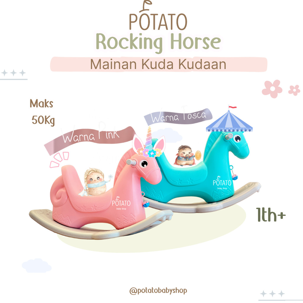 Mainan Anak Rocking Horse Kuda Kudaan M1001 Pink Tosca