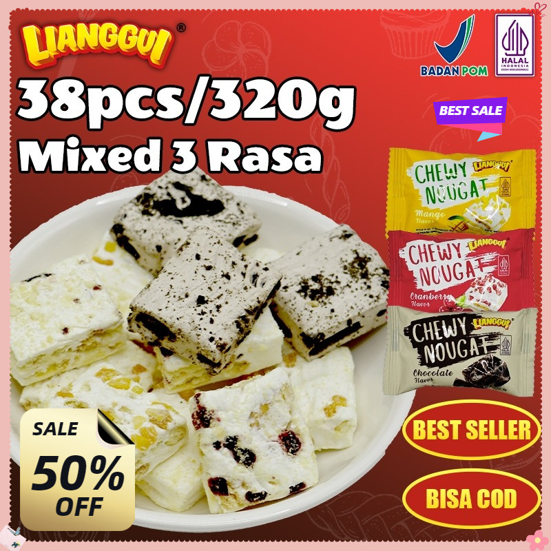 

[Pengiriman 24 jam] Lianggui Hlala Lianggui Snowflake Nougat 3 Rasa HALAL Viral Snack Box, Cemilan Sehat Kantor & Keluarga Best Seller