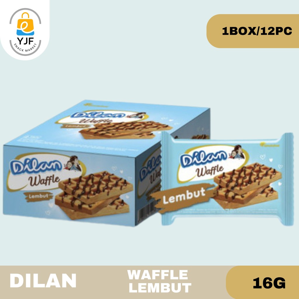 

Dilan Waffle Lembut Coklat 16gr - 1BOX/12PC / Waffle Dilan Chocolate
