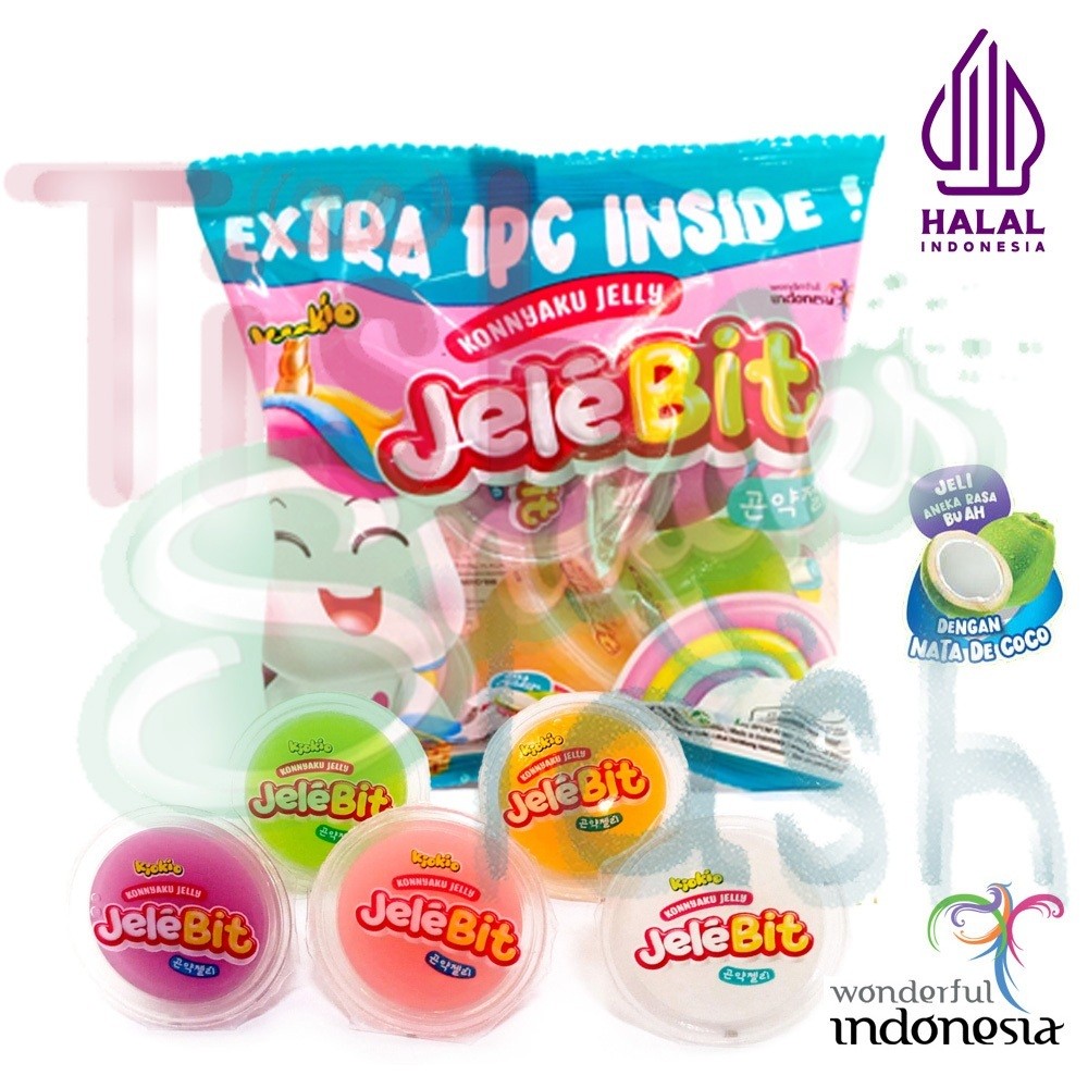 

Jeli Kiokio Jelebit Pudding Nata De Coco Leci Stroberi Mangga Melon Anggur 6 cup 90gr
