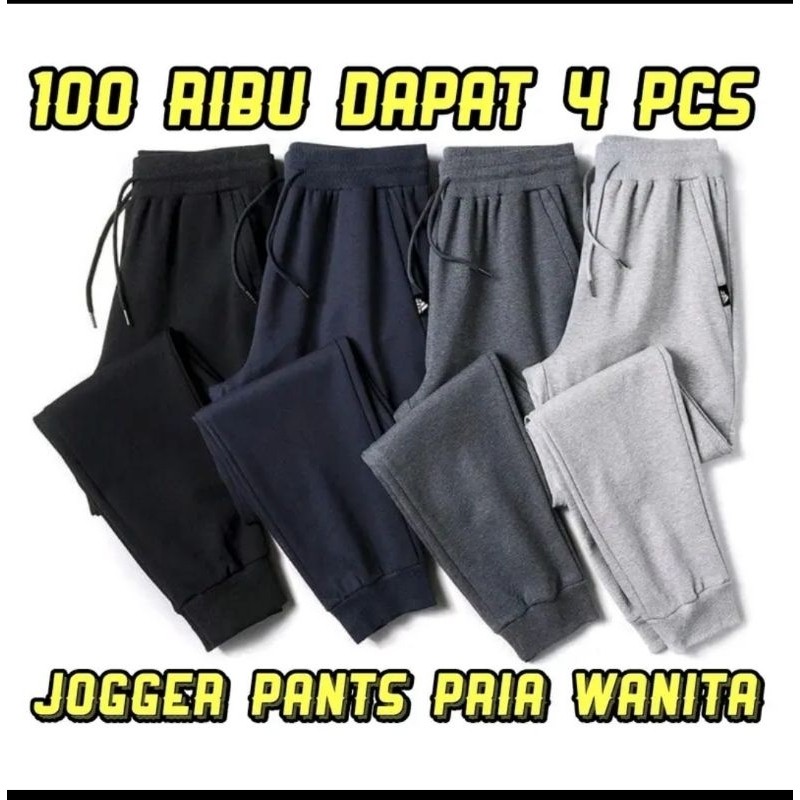 Celana joger Pria Wanita Panjang training jogger gym olahraga jumbo stayle korea