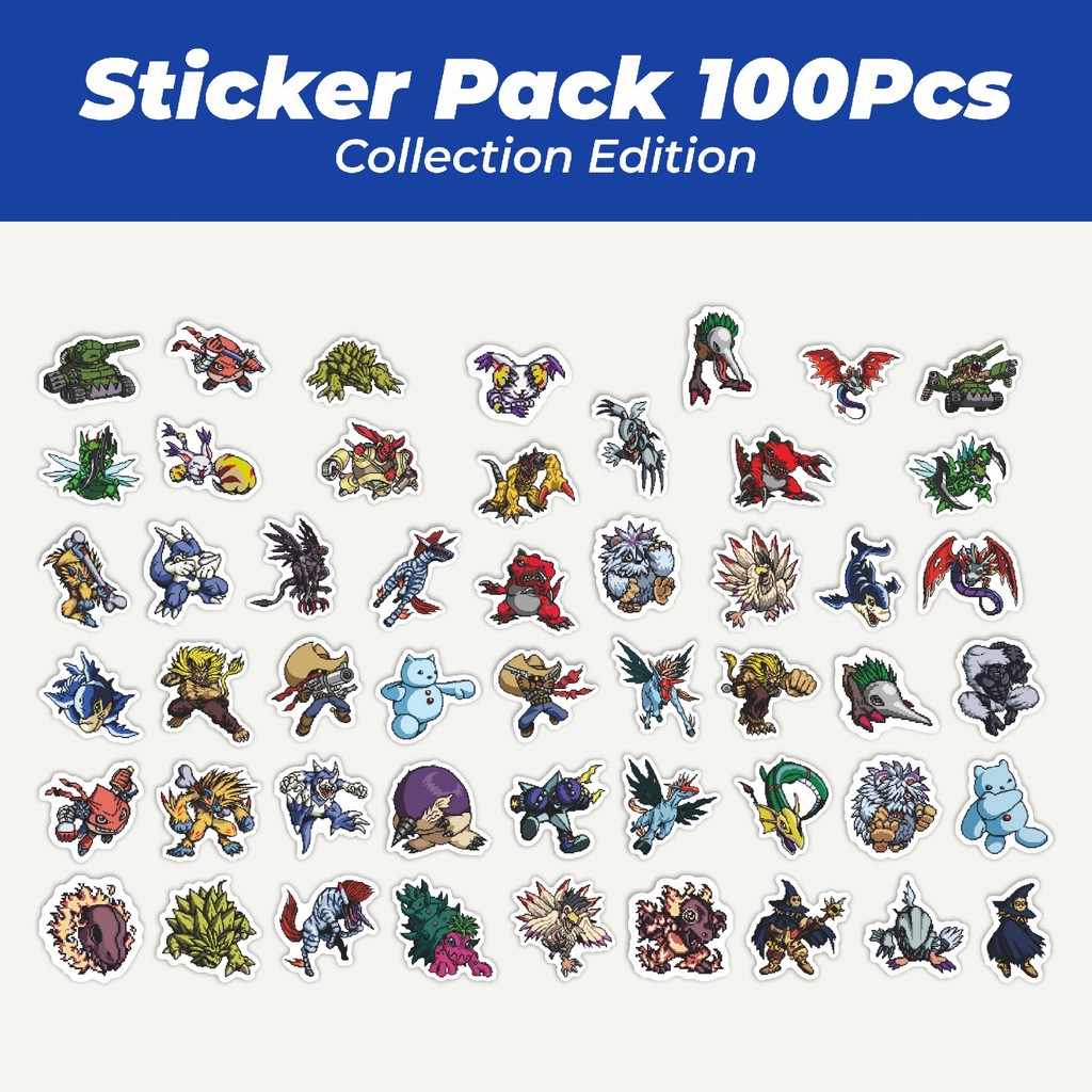 

Hot Stiker Pixel Digimon V66 Lucu Anti Air Stikers Berperekat Waterproof Sticker Decal Buat Motor Helm Buku Journal Koper Casing HP Laptop Botol Minum