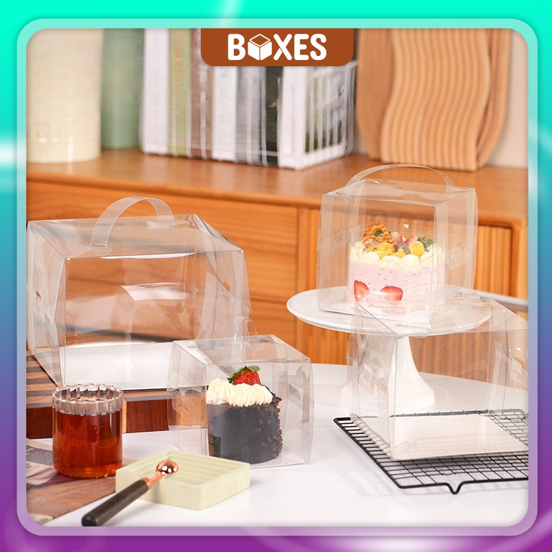 

Gable Box Mika / Kotak Mika Kue Ulang Tahun Transparan / Cake Box With Handle / Kemasan Kue Tart Kotak Kue Bening / Box Mika Kotak | HD01 - HD02