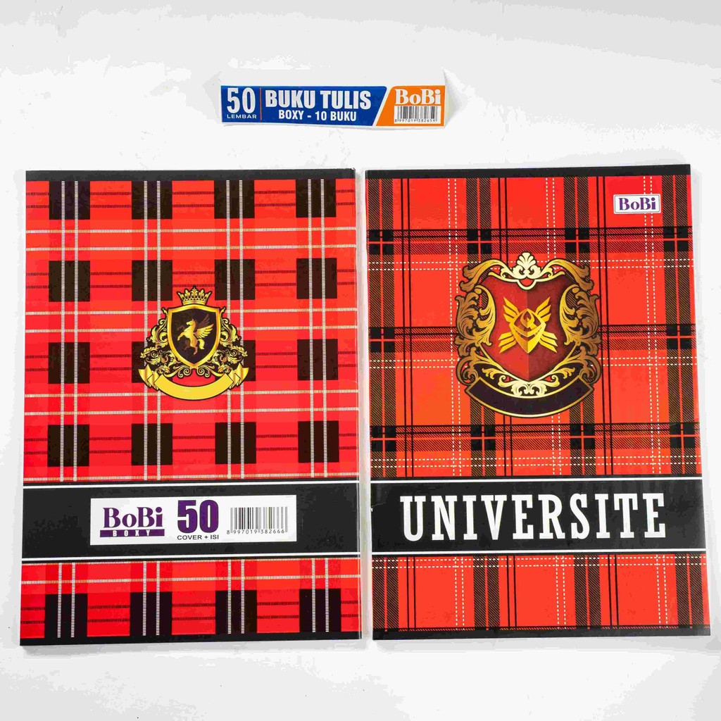 

Buku Tulis Bobi isi 50Lbr Boxy Cover Tartan / Campus @ 10 Pcs
