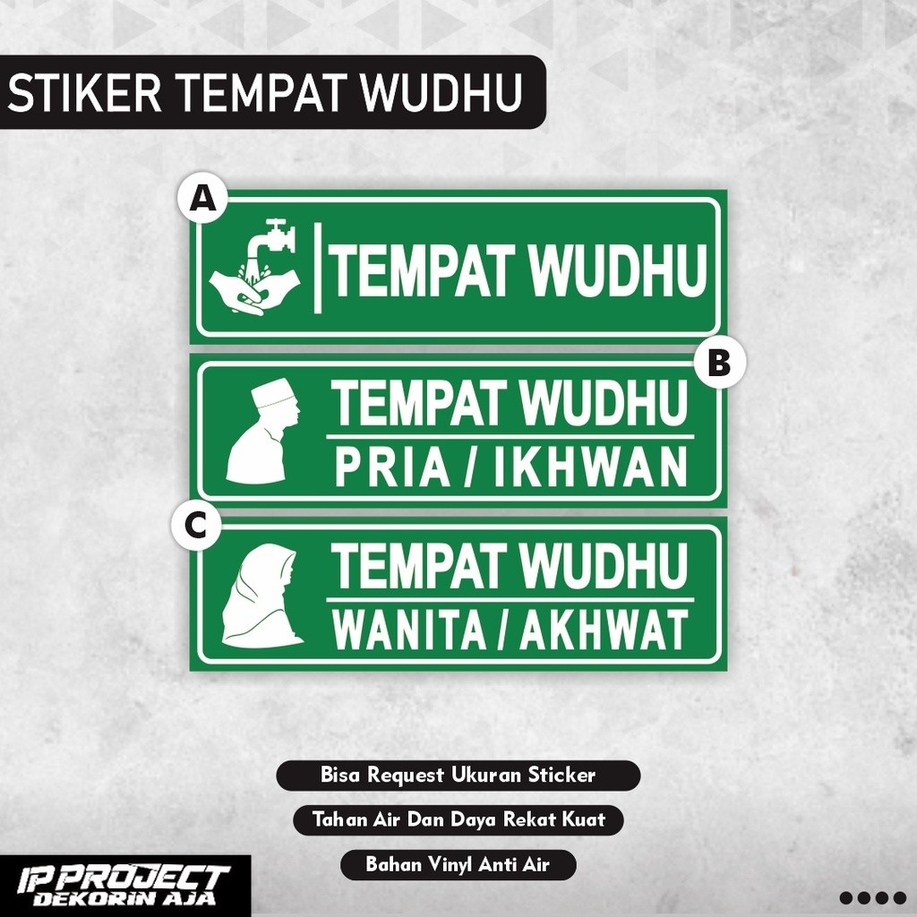 

Sticker Tempat Wudhu Pria / Sticker Tempat Wudhu Wanita / Sticker Tempat Wudhu / Sticker Tempat Wudhu Perempuan / Sticker Tempat Wudhu Laki Laki