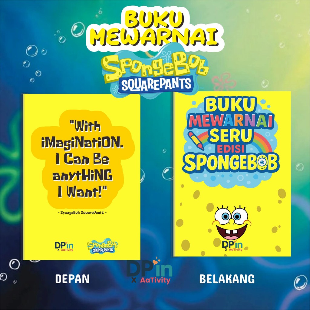 Buku Mewarnai Seru Spongebob Squarepants – 20 Lembar Aktivitas Anak Books