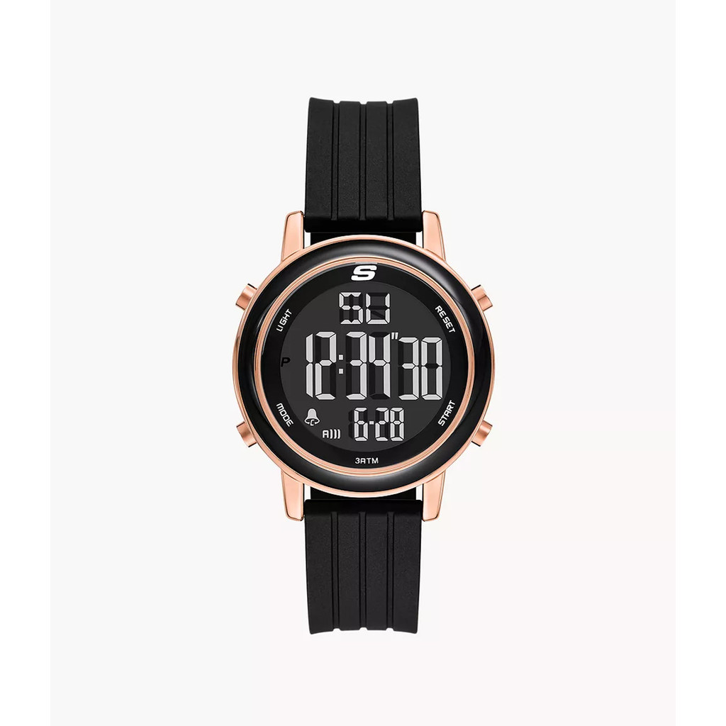 Skechers Digital Westport LCD Silicone Black Jam Tangan Wanita 40MM SR6325