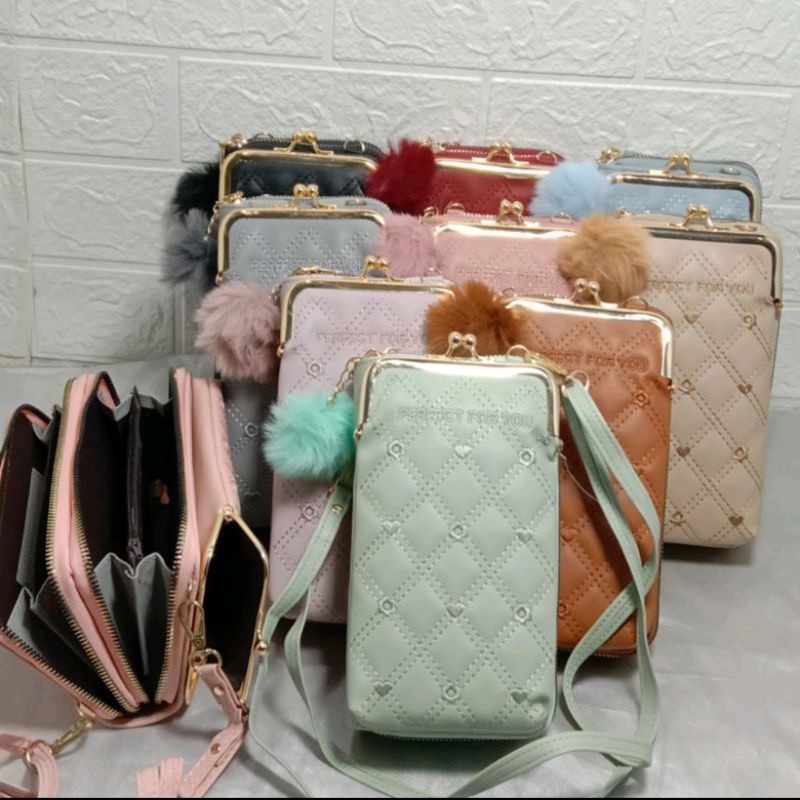 DOMPET HP RES 2 TAS SELEMPANG WANITA BEHEL KUALITAS PREMIUM TAS HP BEHEL RESLETING 2