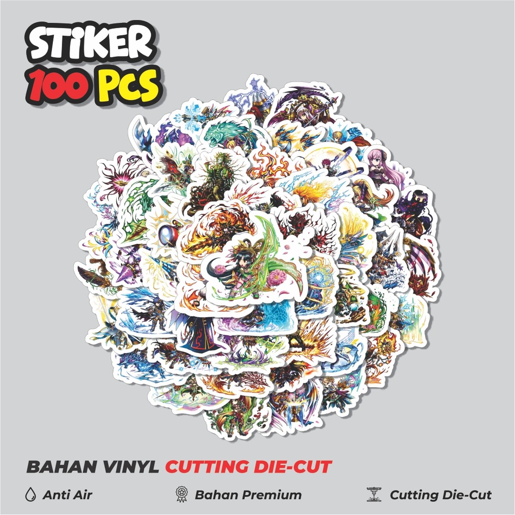 

Terbaru! 50 pcs Stiker Game Series Brave Frontier Karakter Mix 1 Dekorasi Lucu Kreatif untuk Notebook, Skateboard, HP