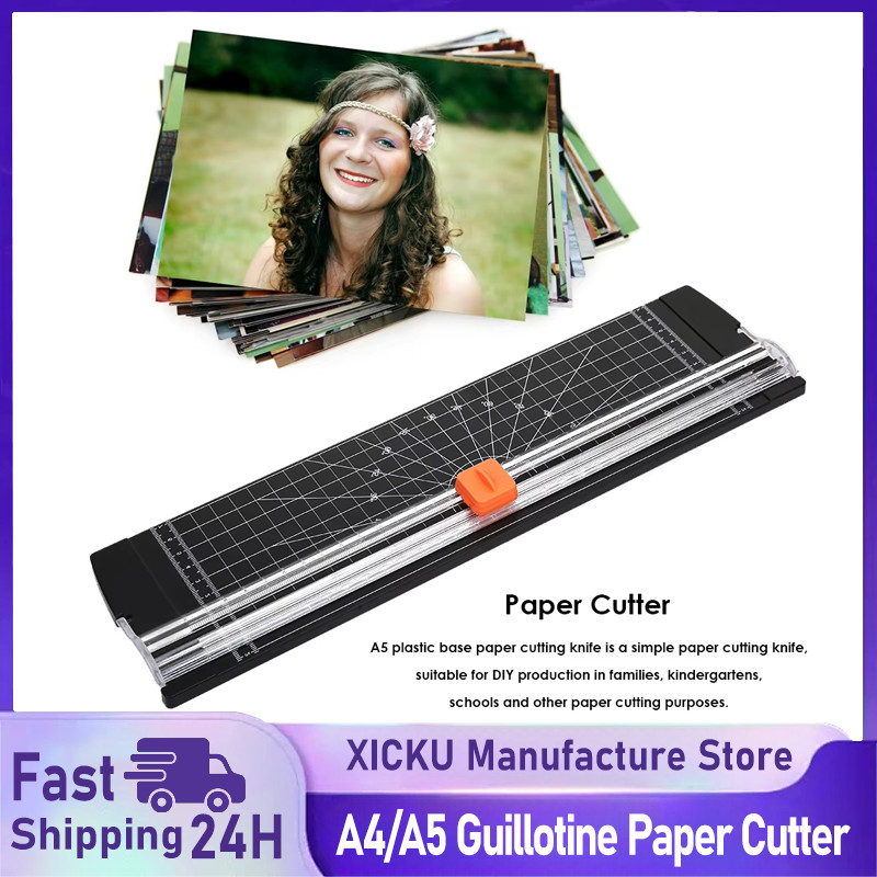 

Office A4 A5 Guillotine Paper Cutter with Automatic Security Safe Guard for Coupon Craft Paper Lightweight Cutting Mat Ma ine