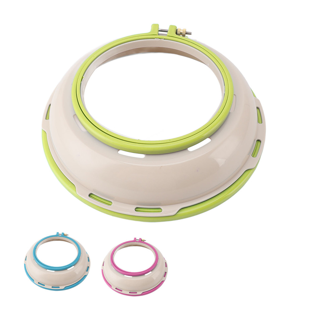 

Embroidery Stand Hoop 16.5cm 25cm Double Sided Punch Needle Stand Hoop Frame for Cross Stitch Quilting Punch Needle Stand Hoop