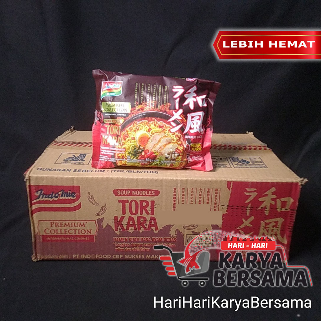 

MAKANAN MI INSTAN INDOMIE JAPANESE RAMEN TORI KARA PER -KARTON ISI 20'S X 89GR