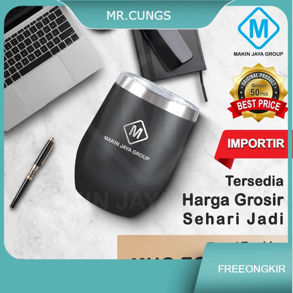 Coffee Stainless Mug Cupapi Mug Telur Custom Gelas Kopi Laser Grafir - FINS CUSTOM