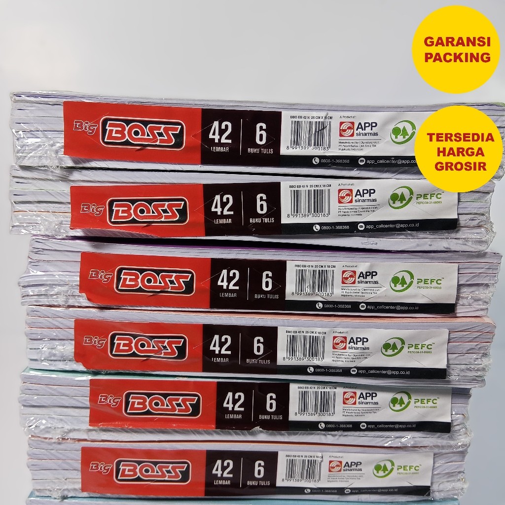 

BUKU TULIS SIDU BIGBOSS ISI 42 LEMBAR - 1 PAK ISI 6 BUKU | Buku Sekolah / Kantor