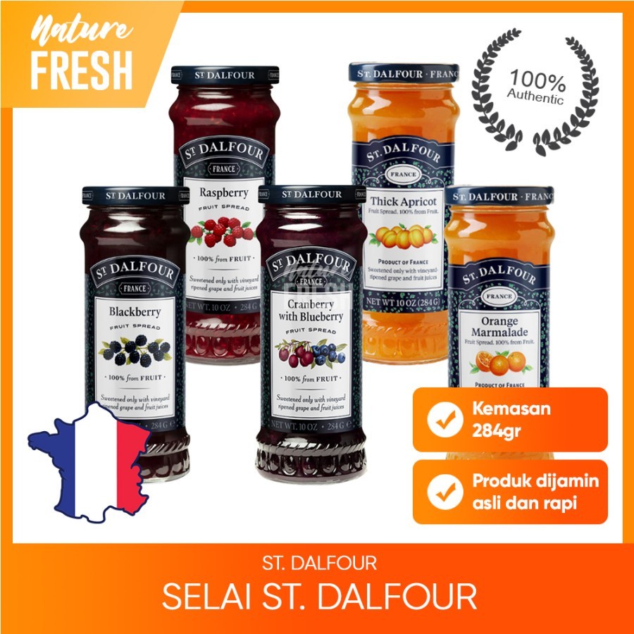 

New Selai St Dalfour All Varian IMPORT France 284 gr - Raspberry/ Strawberry/ BlueberryPremium