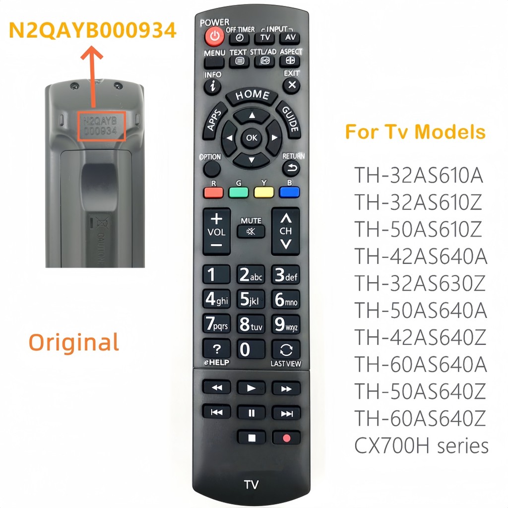 Original Remote Control N2QAYB000934 For Panasonic TV TH-32AS610A TH-32AS610Z TH-50AS610Z ​TH-42AS64