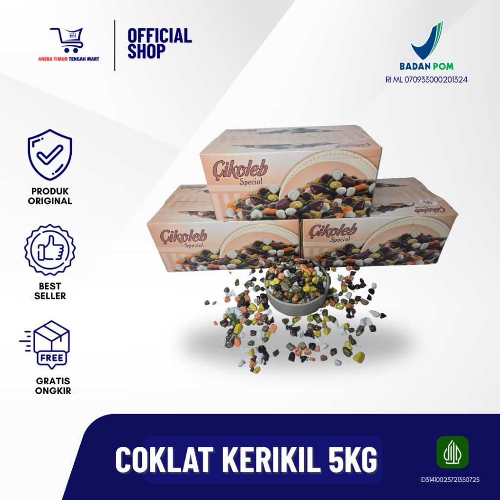 

COKLAT KERIKIL 5KG/ COKLAT ASLI TURKI / OLEH OLEH HAJI DAN UMROH