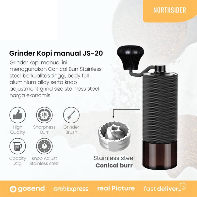 Penggiling Kopi Tangan, Penggiling Kopi Stainless Steel, Penggiling Kopi Manual