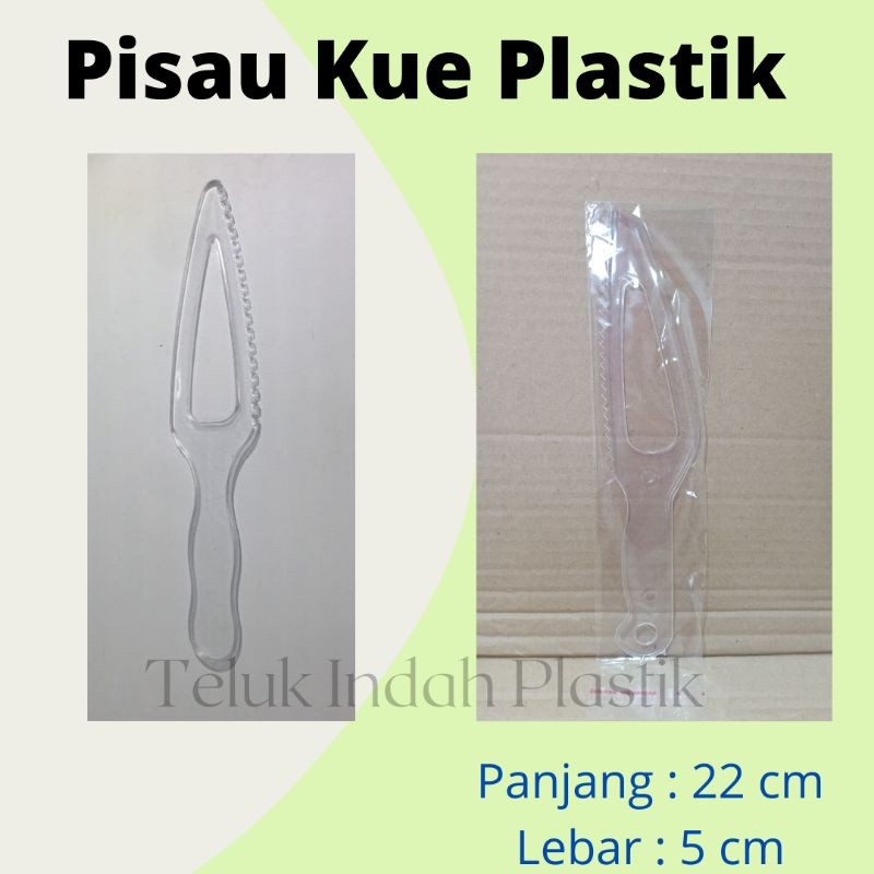 

Pisau Kue Tart Plastik / Pisau Ulang Tahun Bening