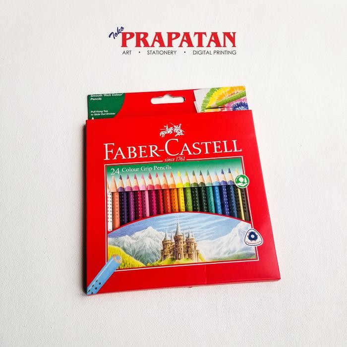 

TERLARIS! Faber Castell Classic Color Grip Pencils 24 Warna 116253/ Pensil Warna