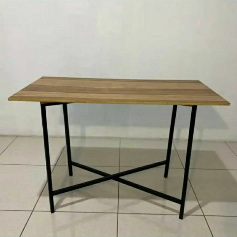 Meja Makan Lipat Kaki Besi Tinggi 75cm