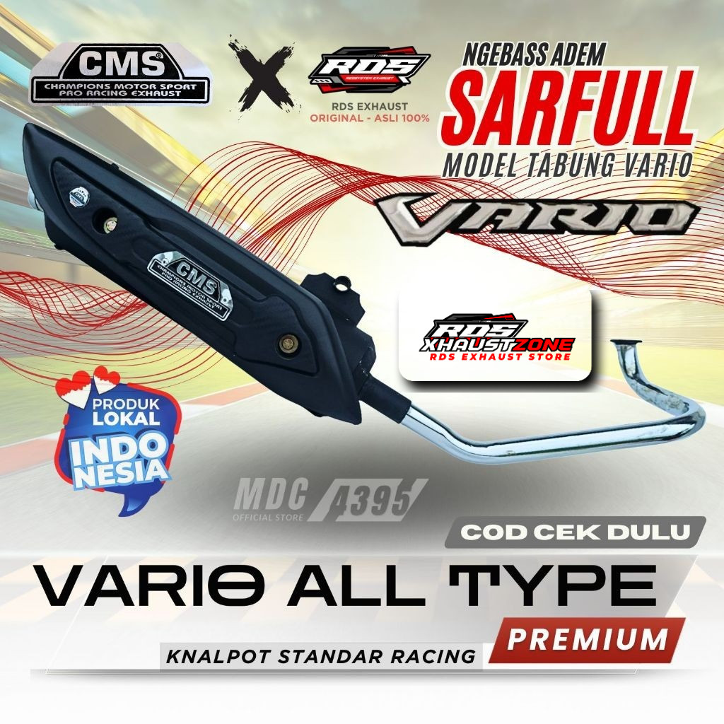 Knalpot CMS Racing Vario 110 Karbu Old 125 Bohlam KZR Techno 150 Led Old New - ADEM