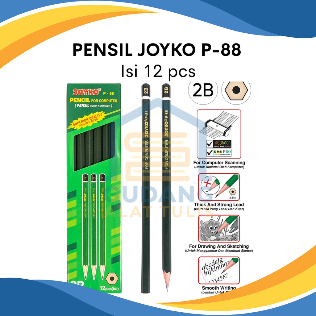 

PENSIL JOYKO 2B HIJAU P-88 PER LUSIN 12 PCS