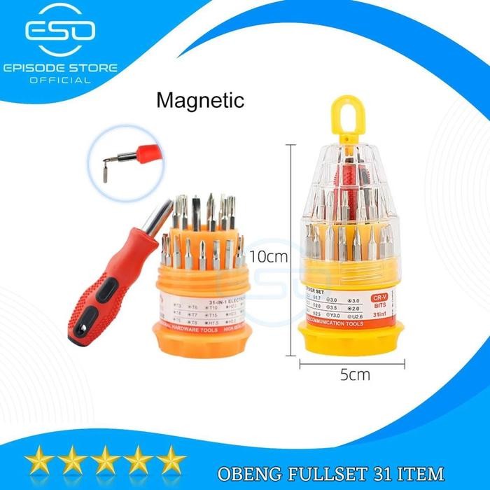 Terbaru obeng 31 item obeng service handphone komputer laptop new fullset