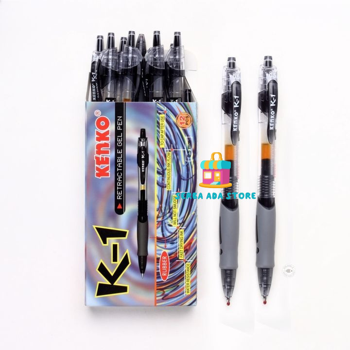 

Pulpen Kenko K-1 0.5mm Retractable Bolpen Pena Gel Pen K1 Hitam - SAS88