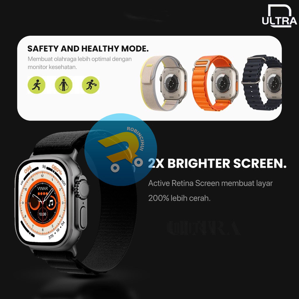 JAMIN MURAH Jam Smartwatch Z55 Ultra - Jam Tangan Pintar Bluetooth Pria Wanita - Jam Tangan Pintar B