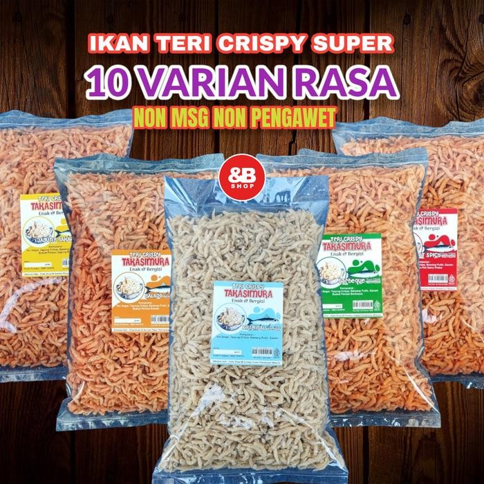 

lauk kering sehat ikan teri crispy krispi madura super 250 gram - original, 250 gram super