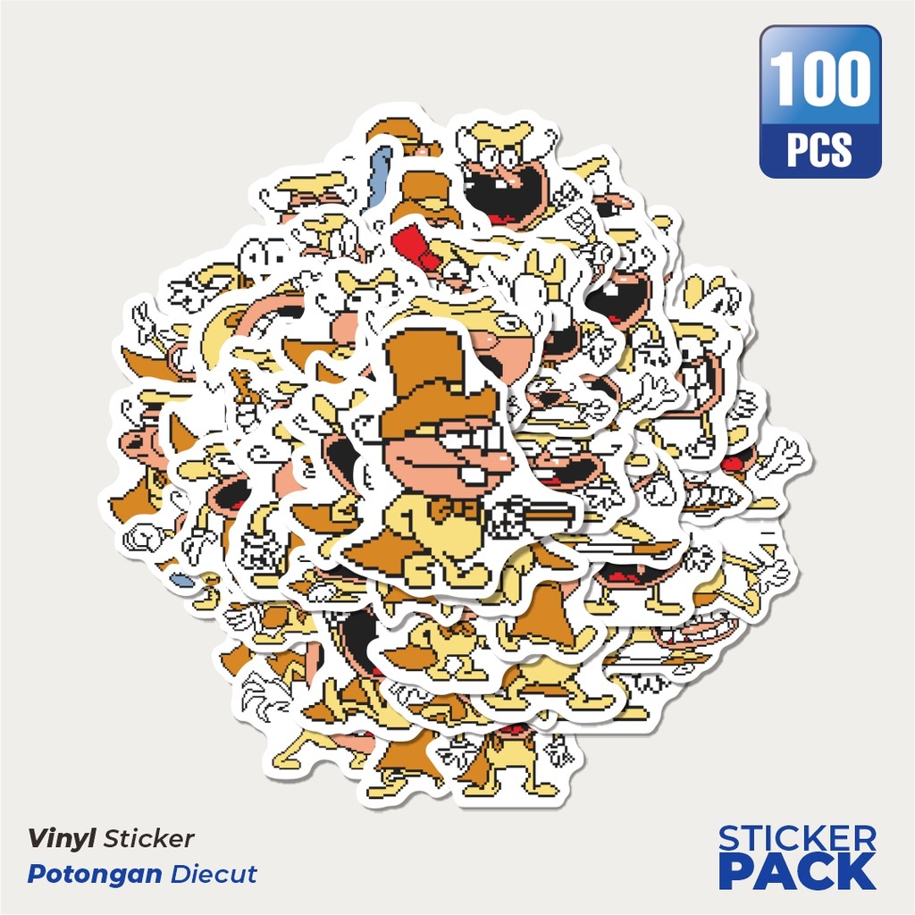 

MURAH 100 PCS Stiker Pizza Tower V18 Waterproof Aesthetic- Untuk Laptop, Motor, dan Helm - Paper Stationery Pack