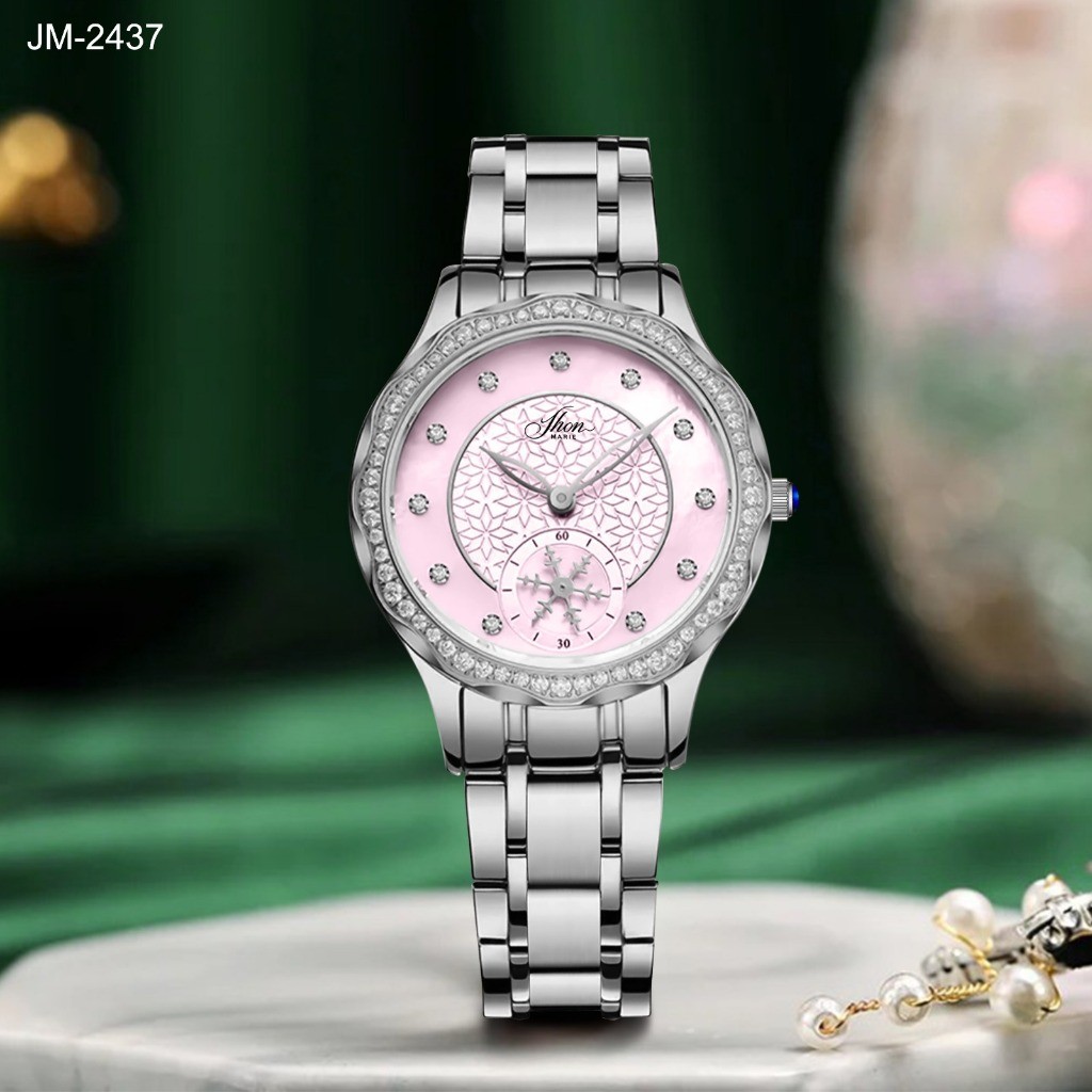 Jam Tangan Wanita Jhon Marie 2437 Rantai Stainless Steel Original IMPORT