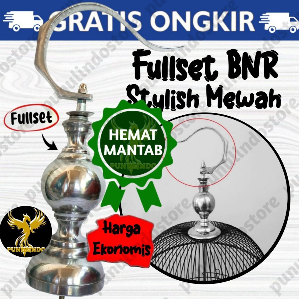 Gantungan Sangkar Lovebird Fullset BNR Pion Polos Hemat 2 Pcs
