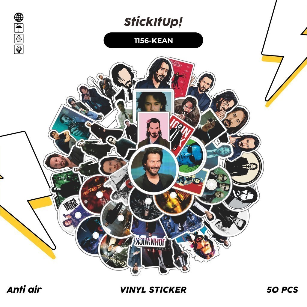 

COD✨ 100 Pcs Stiker Keanu Reeves Anti Air Untuk Dekorasi Notebook Sepeda Skateboard Handphone DIY