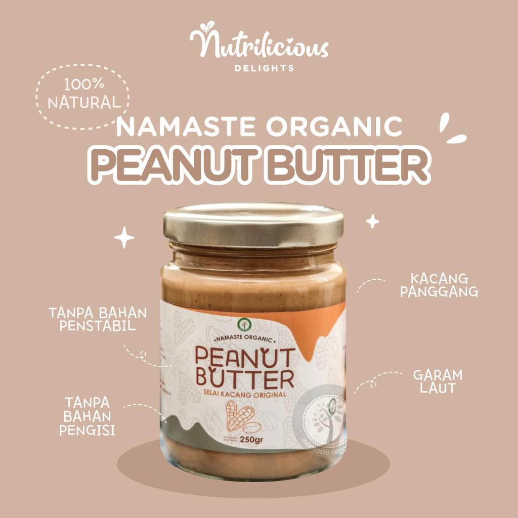 

Original Peanut Butter Selai Kacang Namaste Organic 250 Gram